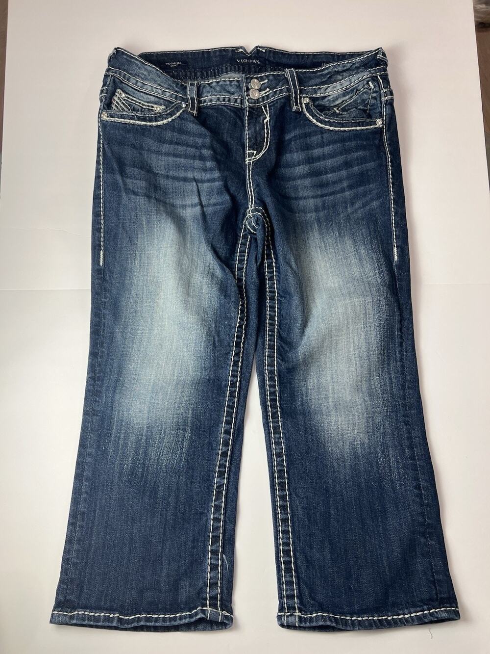 Vigoss "The Chelsea" Embellished Denim Capris - Size 11/12 Juniors/women
